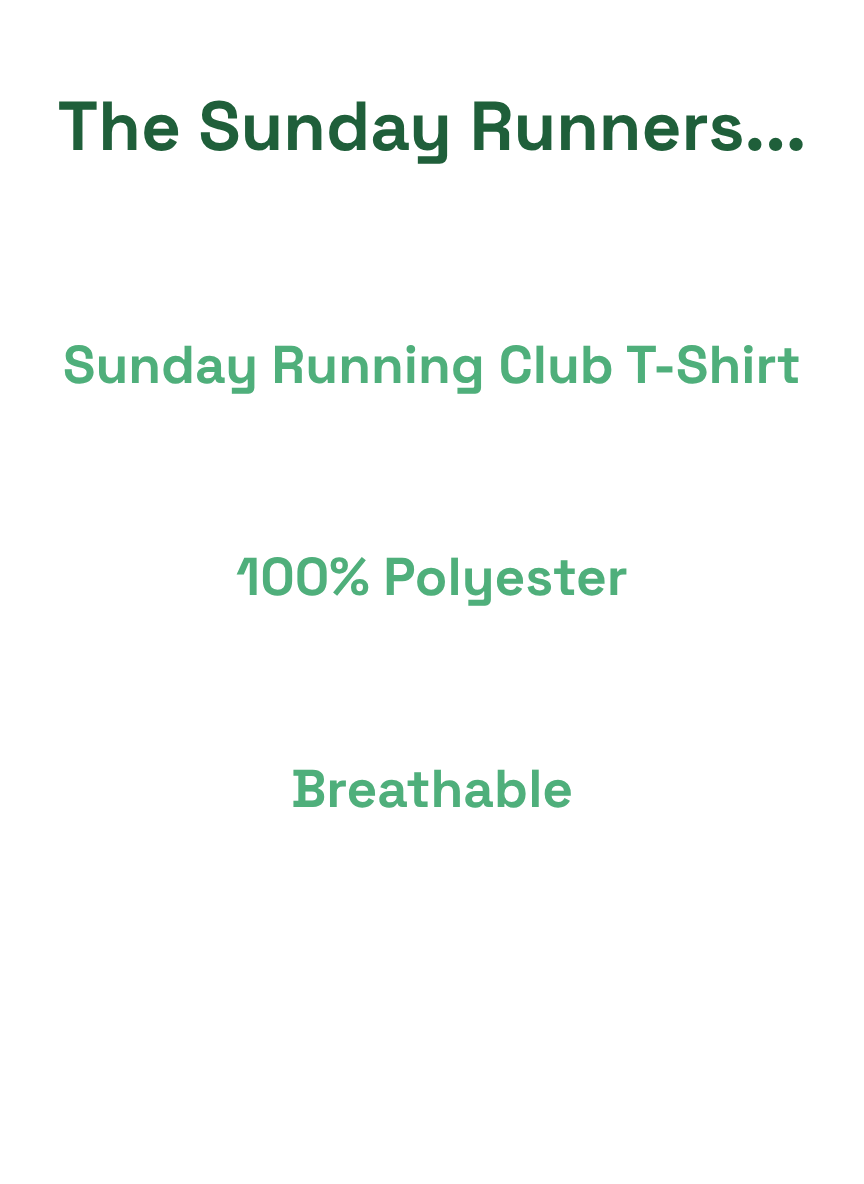 White "Sunday Running Club" Printed T-Shirt