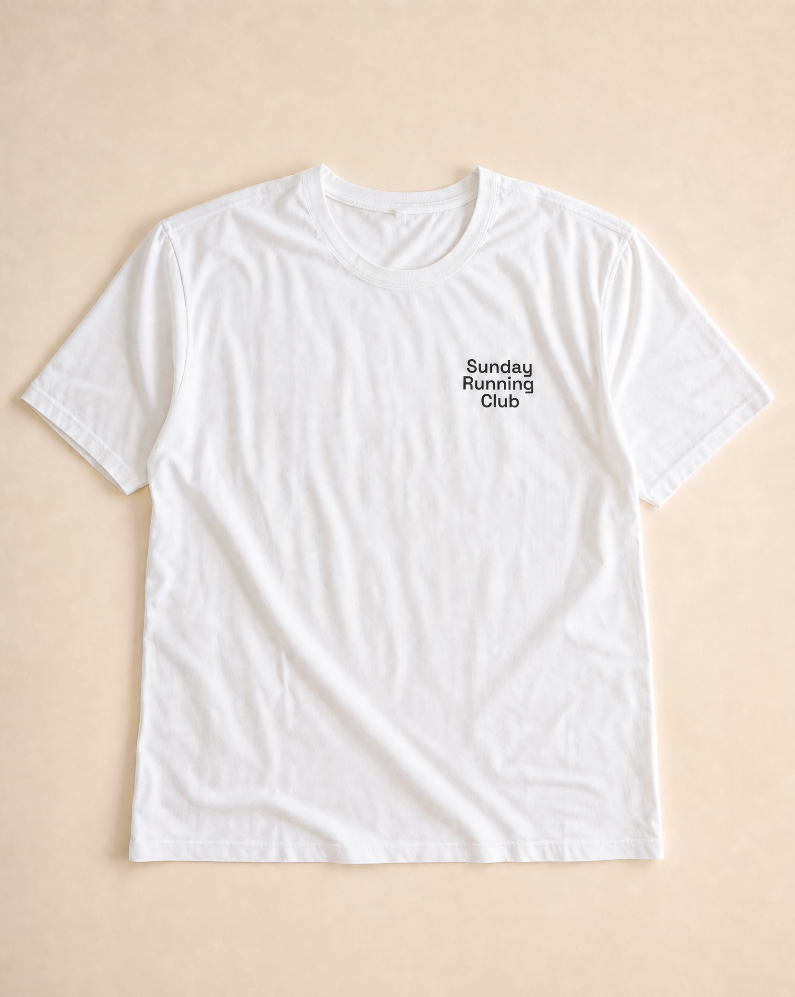 The Sunday Runners White "Sunday Running Club" Printed T-Shirt
