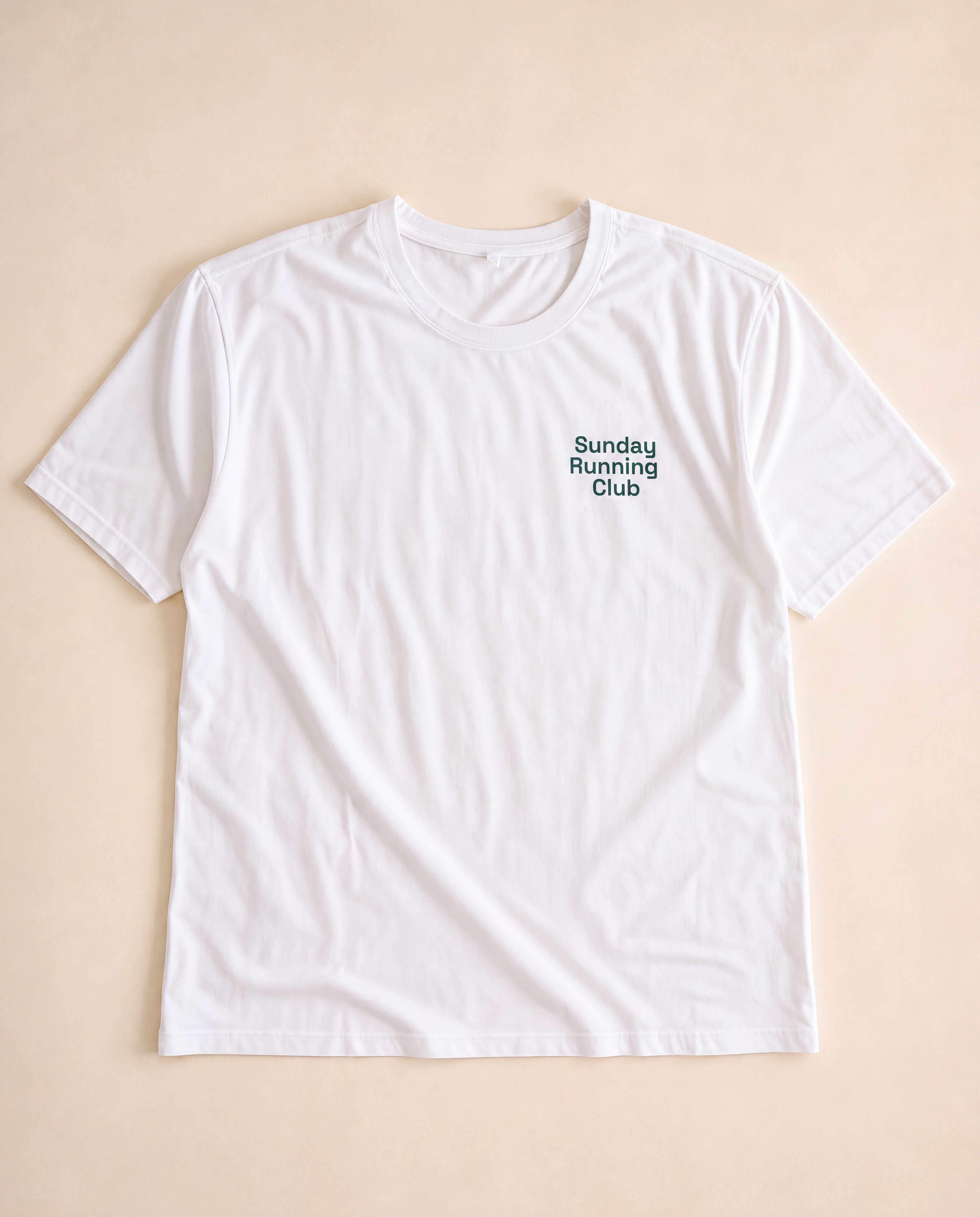 The Sunday Runners White "Sunday Running Club" Printed T-Shirt